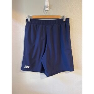 New Balance Athletic Shorts Men's Medium Navy Blue  Running Gym Workout‎